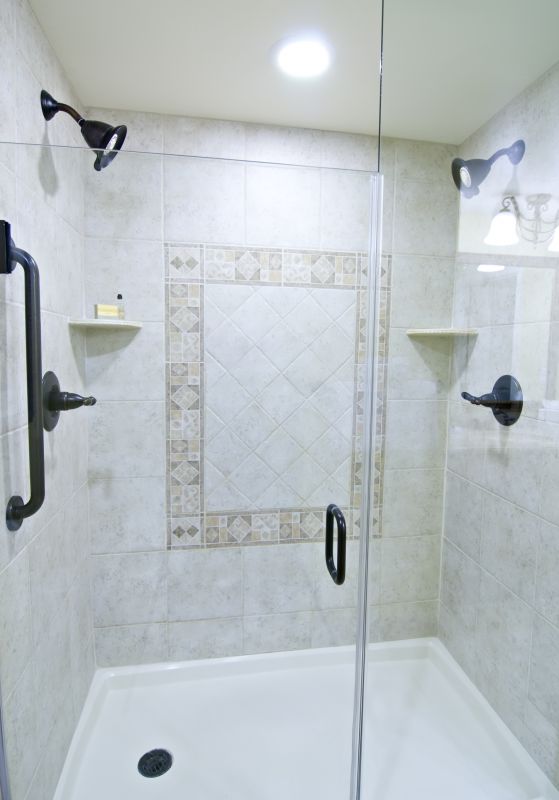 Contemporary Shower with Fixtures